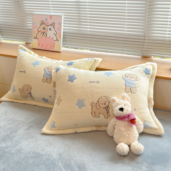 91家纺网 家纺一手货源 找家纺 慕尚家纺 2025新款高克重印花雪花绒四件套 旺福