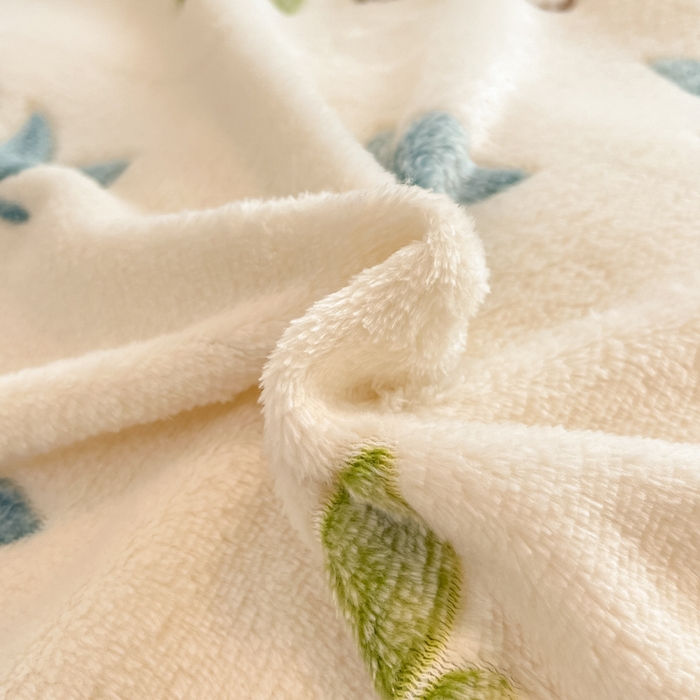 91家纺网 家纺一手货源 找家纺 慕尚家纺 2025新款高克重印花雪花绒被套单件 好运兔