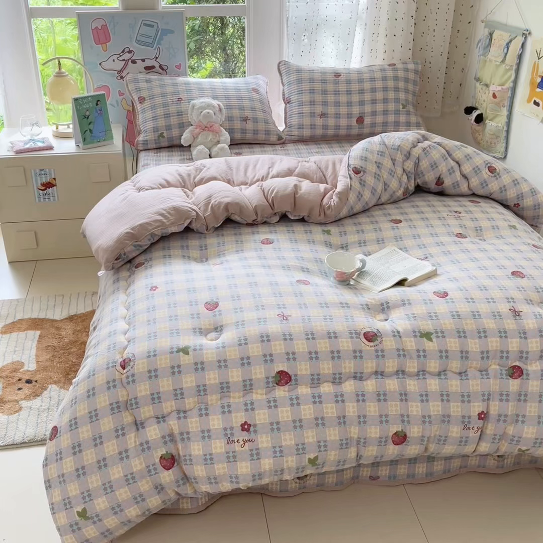 91家纺网 家纺一手货源 找家纺 （总）澜妃 2025新款软fufu云感双层纱秋冬被被子被芯床盖系列（颜值与温度并存）