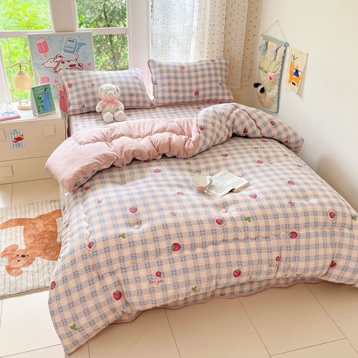 91家纺网 家纺一手货源 找家纺 （总）澜妃 2025新款软fufu云感双层纱秋冬被被子被芯床盖系列（颜值与温度并存）