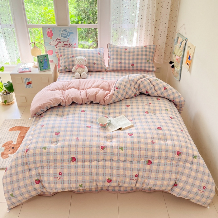 91家纺网 家纺一手货源 找家纺 （总）澜妃 2025新款软fufu云感双层纱秋冬被被子被芯床盖系列（颜值与温度并存）