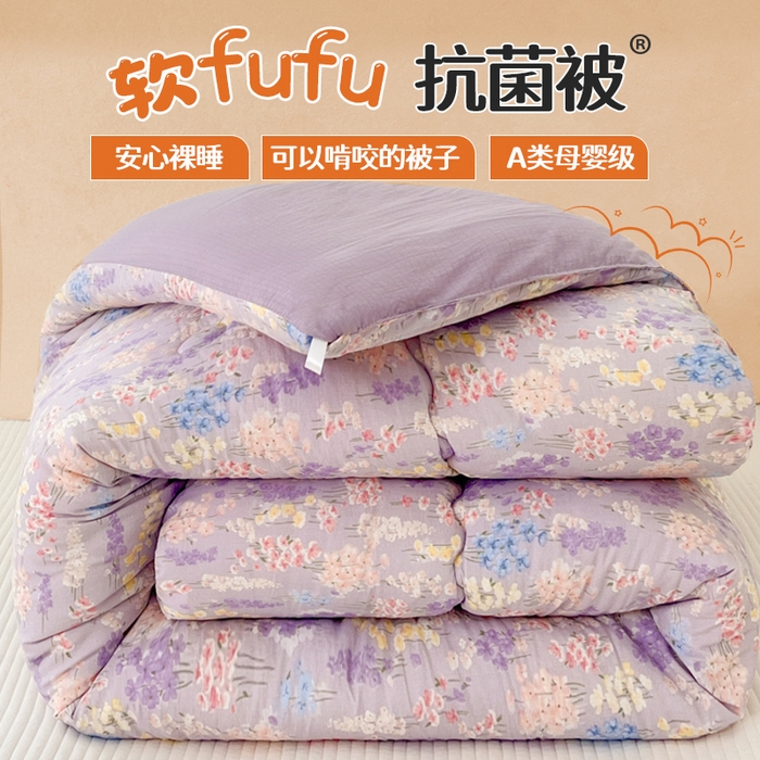 91家纺网 家纺一手货源 找家纺 （总）澜妃 2025新款软fufu云感双层纱秋冬被被子被芯床盖系列（颜值与温度并存）