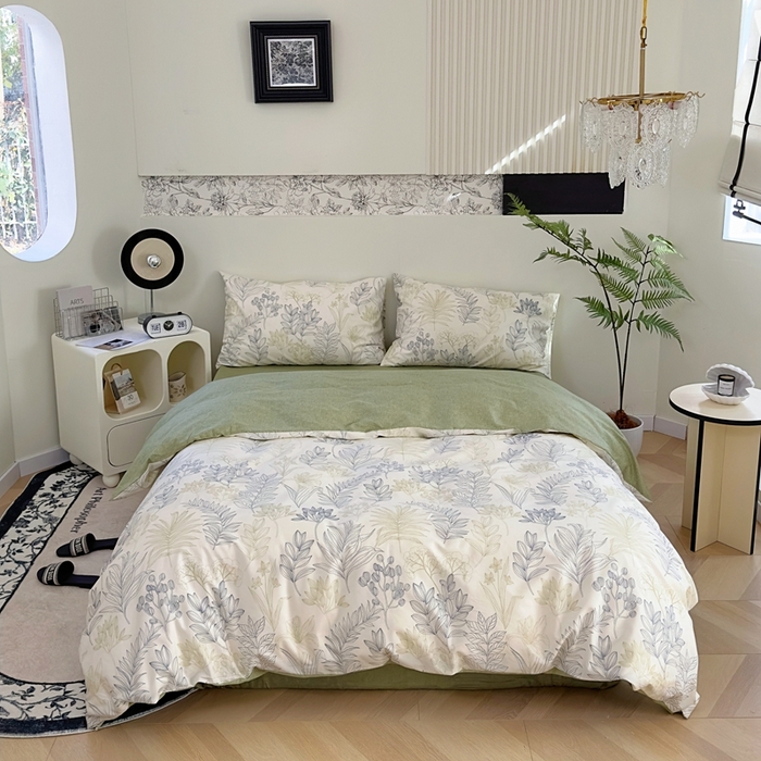 91家纺网 家纺一手货源 找家纺 （总）朵希曼 2025新款全棉印花小清新系列四件套