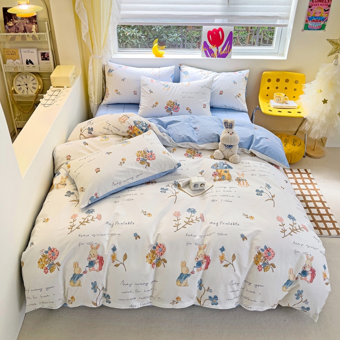 朵希曼 2026新款全棉印花小清新系列四件套 梦境森林