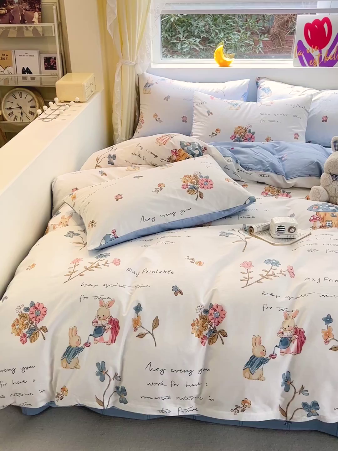 91家纺网 家纺一手货源 找家纺 朵希曼 2026新款全棉印花小清新系列四件套 梦境森林