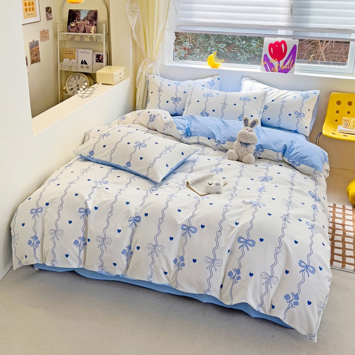 91家纺网 家纺一手货源 找家纺 朵希曼 2026新款全棉印花小清新系列四件套 米兰达