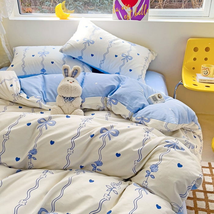 91家纺网 家纺一手货源 找家纺 朵希曼 2026新款全棉印花小清新系列四件套 米兰达