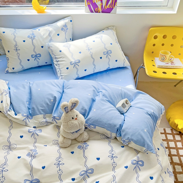 91家纺网 家纺一手货源 找家纺 朵希曼 2026新款全棉印花小清新系列四件套 米兰达