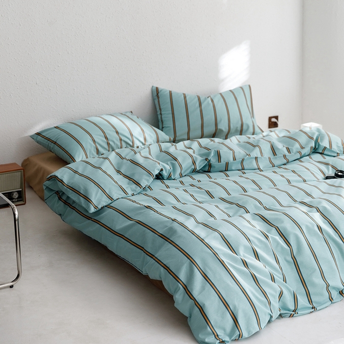 91家纺网 家纺一手货源 找家纺 朵希曼 2026新款全棉印花小清新系列四件套 青涩