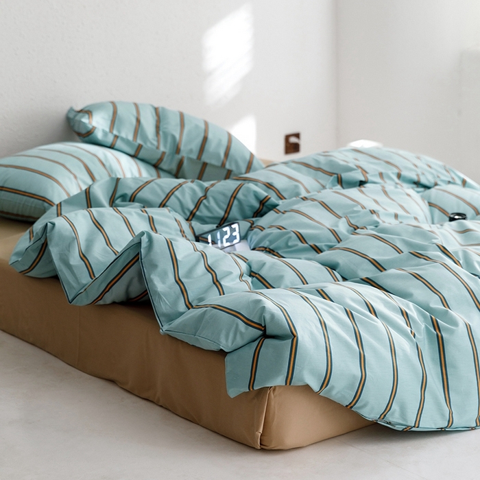 91家纺网 家纺一手货源 找家纺 朵希曼 2026新款全棉印花小清新系列四件套 青涩