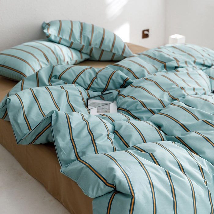 91家纺网 家纺一手货源 找家纺 朵希曼 2026新款全棉印花小清新系列四件套 青涩