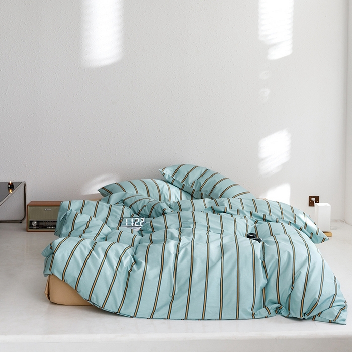 91家纺网 家纺一手货源 找家纺 朵希曼 2026新款全棉印花小清新系列四件套 青涩