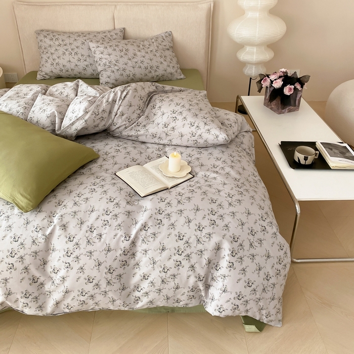 91家纺网 家纺一手货源 找家纺 朵希曼 2026新款全棉印花小清新系列四件套 奢香夫人