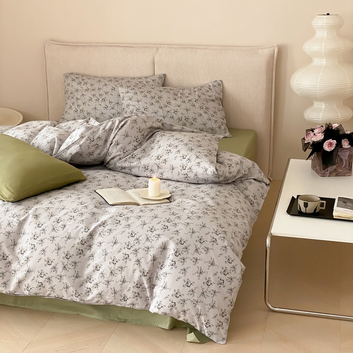 91家纺网 家纺一手货源 找家纺 朵希曼 2026新款全棉印花小清新系列四件套 奢香夫人