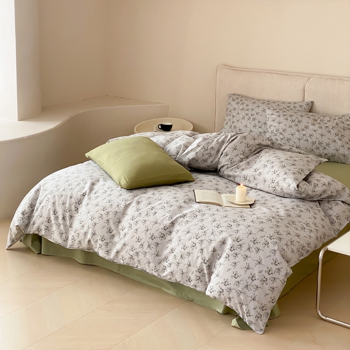 91家纺网 家纺一手货源 找家纺 朵希曼 2026新款全棉印花小清新系列四件套 奢香夫人