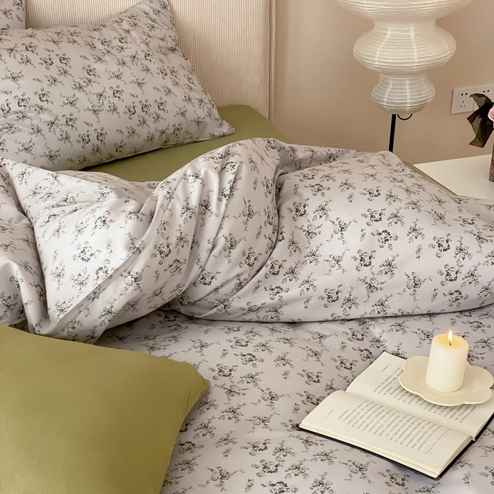 91家纺网 家纺一手货源 找家纺 朵希曼 2026新款全棉印花小清新系列四件套 奢香夫人