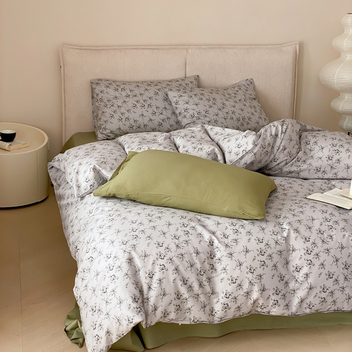 91家纺网 家纺一手货源 找家纺 朵希曼 2026新款全棉印花小清新系列四件套 奢香夫人