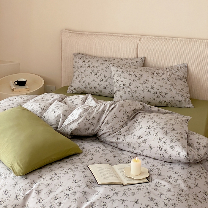 91家纺网 家纺一手货源 找家纺 朵希曼 2026新款全棉印花小清新系列四件套 奢香夫人