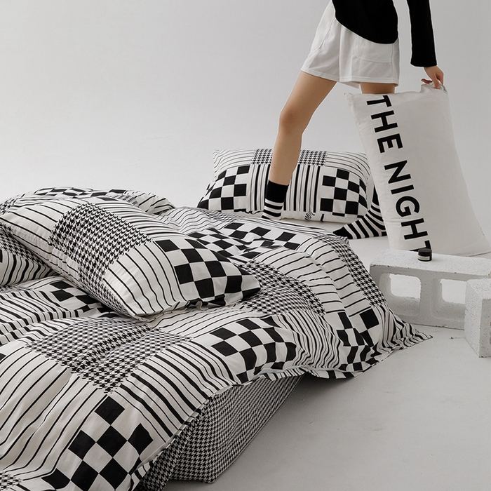 91家纺网 家纺一手货源 找家纺 朵希曼 2026新款全棉印花小清新系列四件套 田野