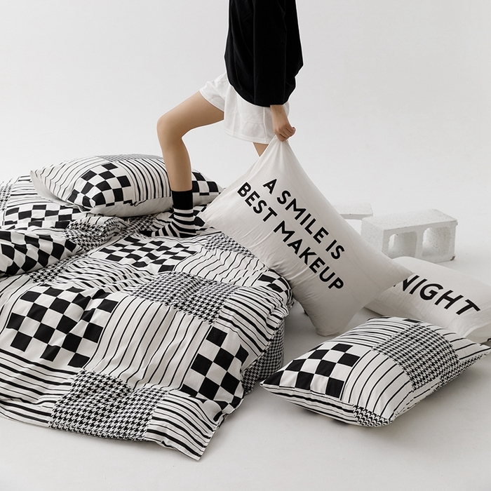 91家纺网 家纺一手货源 找家纺 朵希曼 2026新款全棉印花小清新系列四件套 田野