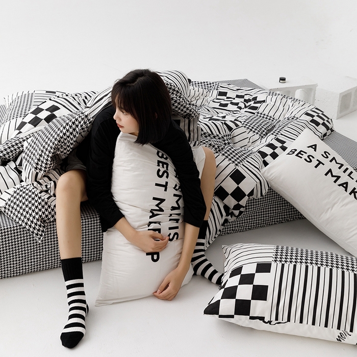 91家纺网 家纺一手货源 找家纺 朵希曼 2026新款全棉印花小清新系列四件套 田野