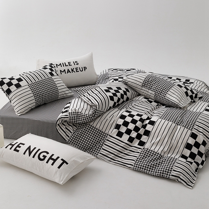 91家纺网 家纺一手货源 找家纺 朵希曼 2026新款全棉印花小清新系列四件套 田野