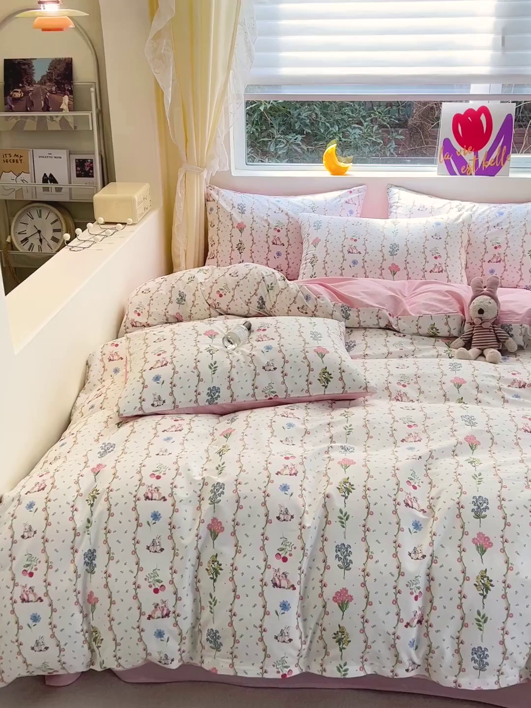 91家纺网 家纺一手货源 找家纺 朵希曼 2026新款全棉印花小清新系列四件套 枝间梦