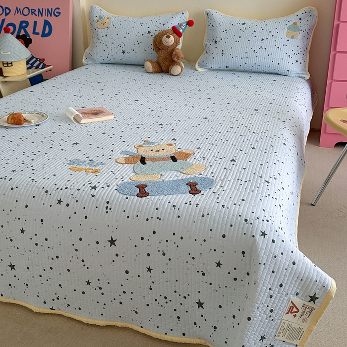 91家纺网 家纺一手货源 找家纺 （总）澜妃 2025新款学生季加厚水洗棉软fufu可爱毛巾绣秋冬被被子被芯床盖（小红书爆款）