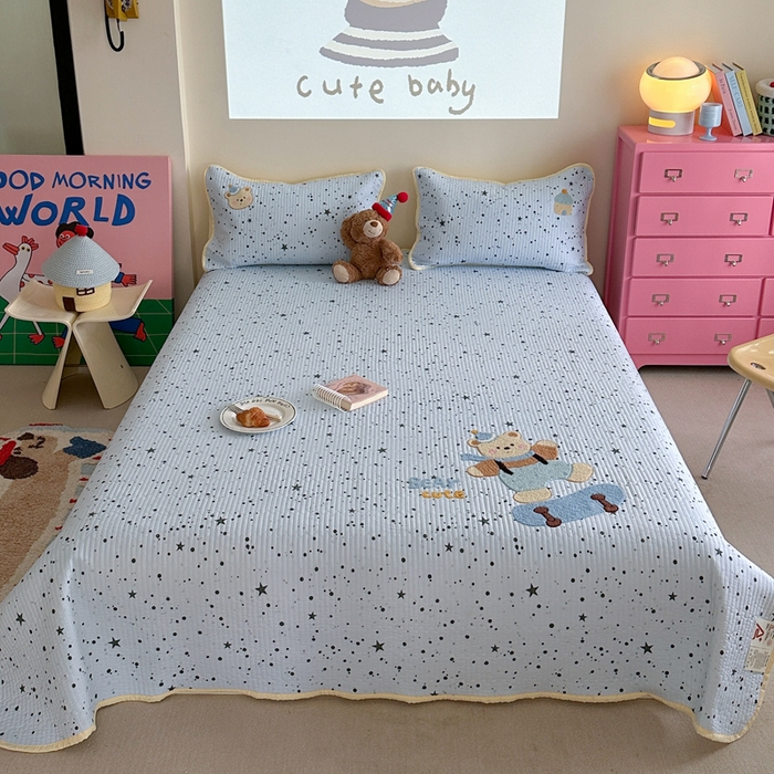 91家纺网 家纺一手货源 找家纺 （总）澜妃 2025新款学生季加厚水洗棉软fufu可爱毛巾绣秋冬被被子被芯床盖（小红书爆款）