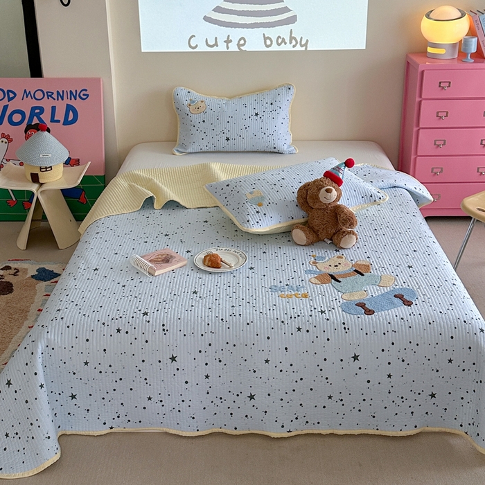 91家纺网 家纺一手货源 找家纺 （总）澜妃 2025新款学生季加厚水洗棉软fufu可爱毛巾绣秋冬被被子被芯床盖（小红书爆款）