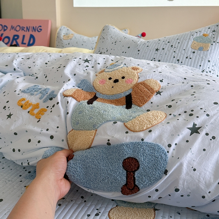 91家纺网 家纺一手货源 找家纺 （总）澜妃 2025新款学生季加厚水洗棉软fufu可爱毛巾绣秋冬被被子被芯床盖（小红书爆款）