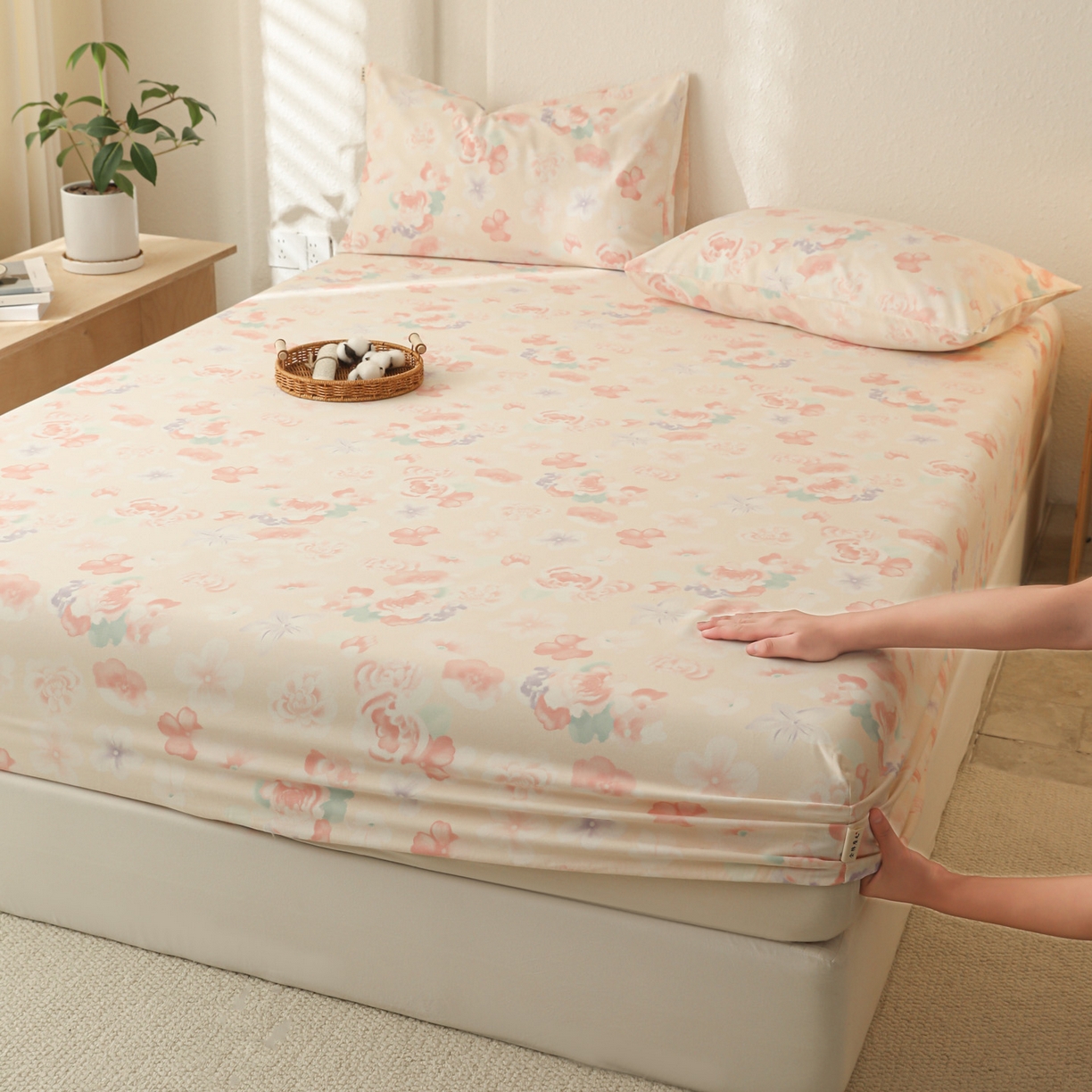 91家纺网 家纺一手货源 找家纺 （总）女子家纺 2025新款全棉纯棉磨毛单床笠 床笠单件