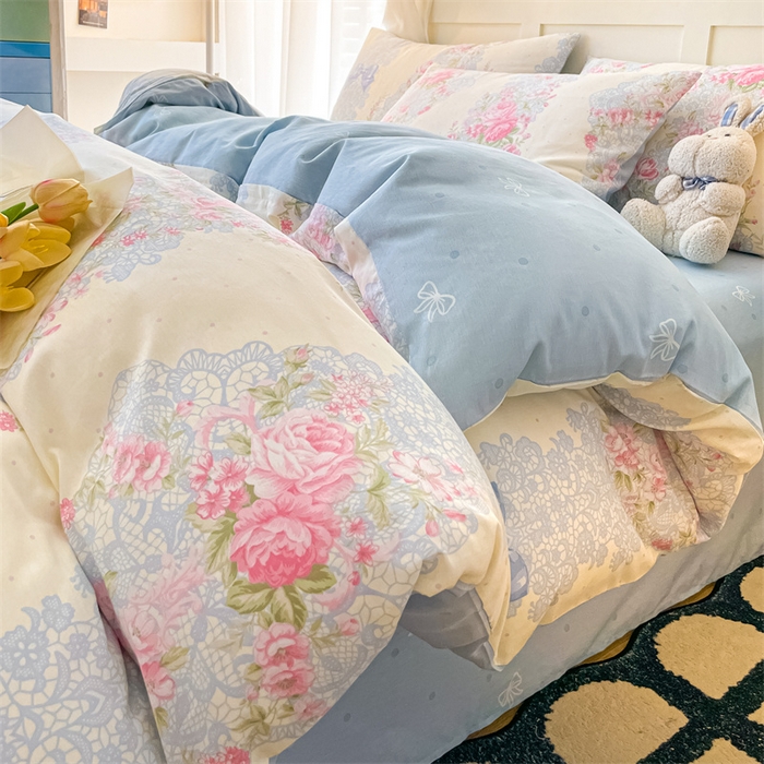 91家纺网 家纺一手货源 找家纺 （总）澜妃 2025春夏新款12868全棉纯棉印花单被套