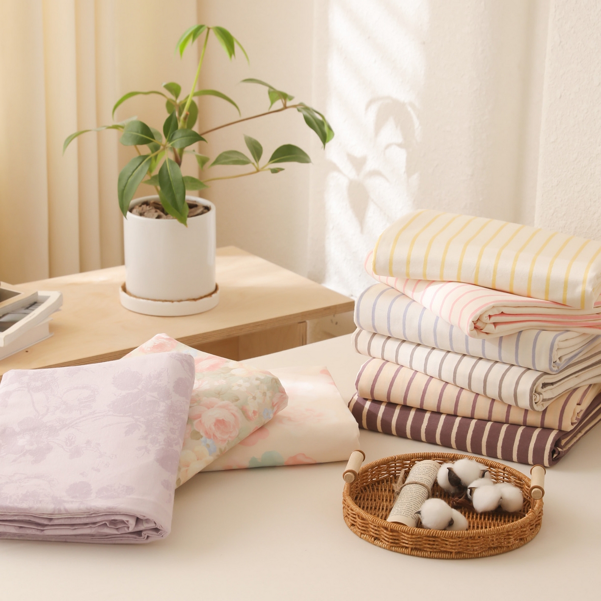 91家纺网 家纺一手货源 找家纺 （总）女子家纺 2025新款全棉纯棉磨毛单床笠 床笠单件