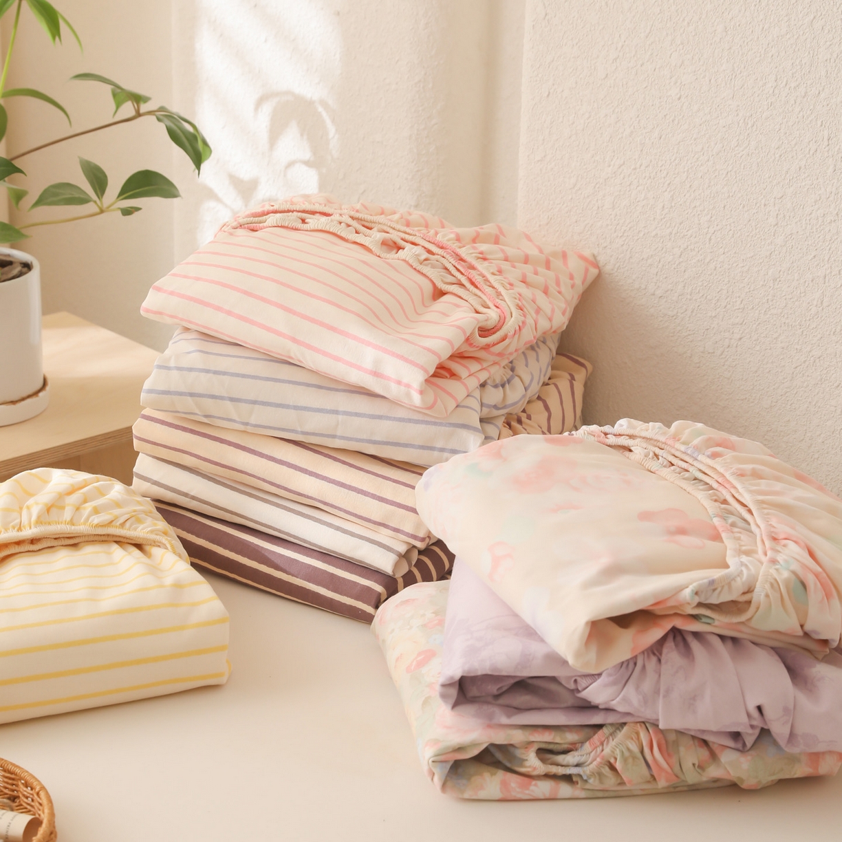 91家纺网 家纺一手货源 找家纺 （总）女子家纺 2025新款全棉纯棉磨毛单床笠 床笠单件