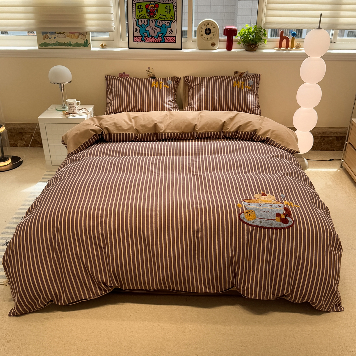 91家纺网 家纺一手货源 找家纺 （总）慕尚家纺 2026新款牛奶绒毛巾绣冬被被子被芯-维尼熊