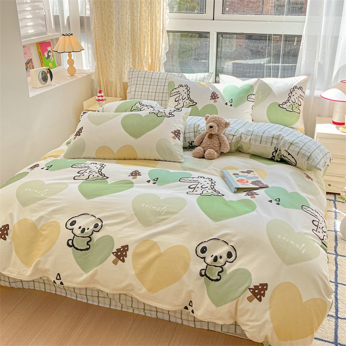 91家纺网 家纺一手货源 找家纺 澜妃 2025春夏新款12868全棉纯棉印花单被套 萌宠集