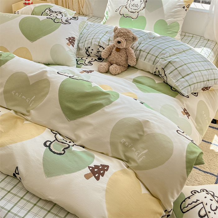 91家纺网 家纺一手货源 找家纺 澜妃 2025春夏新款12868全棉纯棉印花单被套 萌宠集