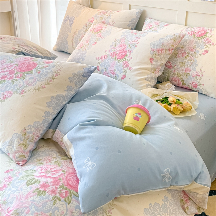 91家纺网 家纺一手货源 找家纺 澜妃 2025春夏新款12868全棉纯棉印花单被套 爱的盟约