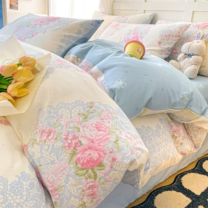 91家纺网 家纺一手货源 找家纺 澜妃 2025春夏新款12868全棉纯棉印花单被套 爱的盟约