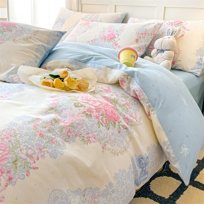 91家纺网 家纺一手货源 找家纺 澜妃 2025春夏新款12868全棉纯棉印花单被套 爱的盟约