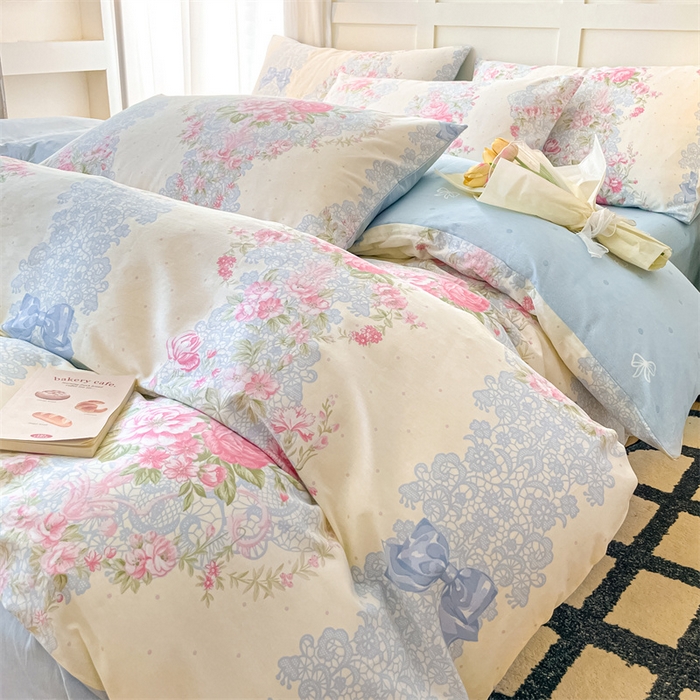 91家纺网 家纺一手货源 找家纺 澜妃 2025春夏新款12868全棉纯棉印花单被套 爱的盟约