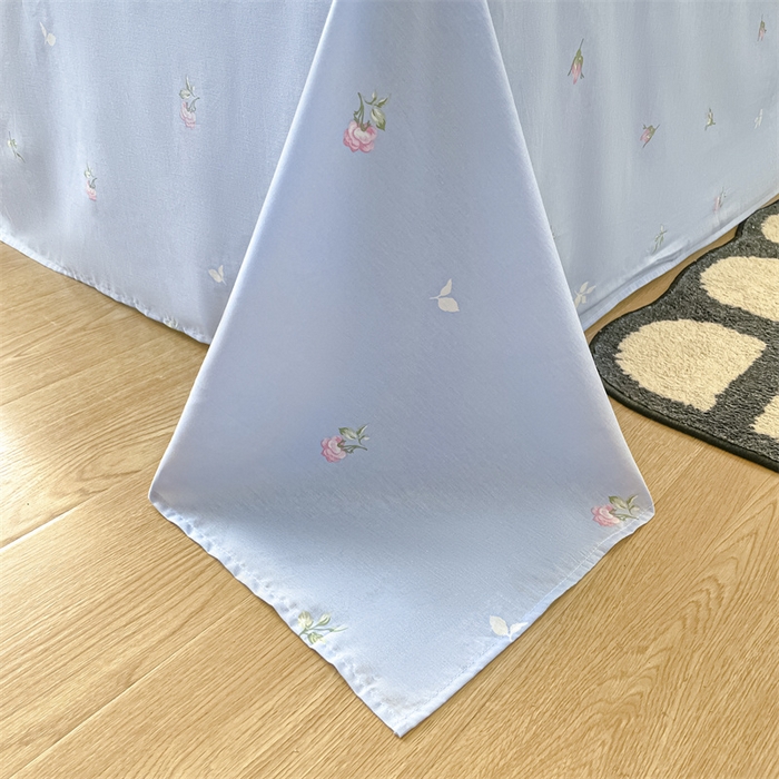 91家纺网 家纺一手货源 找家纺 澜妃 2025春夏新款12868全棉纯棉印花单被套 爱丽丝-蓝