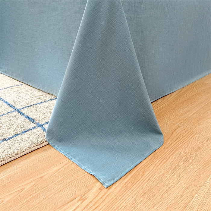 91家纺网 家纺一手货源 找家纺 澜妃 2025春夏新款12868全棉纯棉印花单被套 爱心兔-蓝