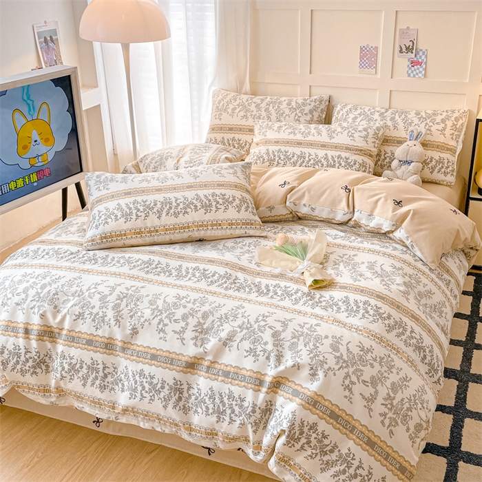 91家纺网 家纺一手货源 找家纺 澜妃 2025春夏新款12868全棉纯棉印花单被套 初夏繁花