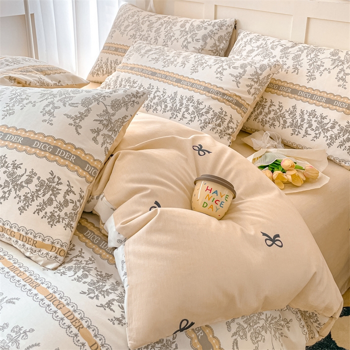 91家纺网 家纺一手货源 找家纺 澜妃 2025春夏新款12868全棉纯棉印花单被套 初夏繁花