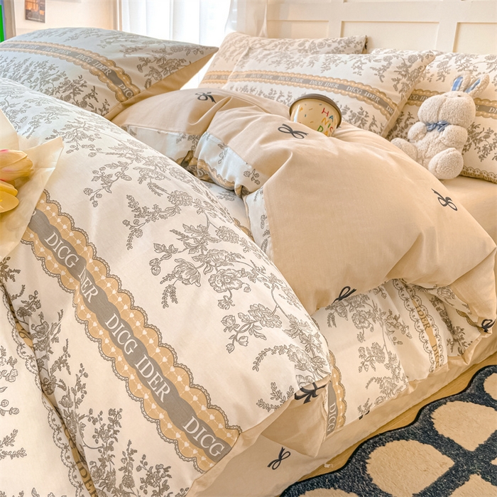 91家纺网 家纺一手货源 找家纺 澜妃 2025春夏新款12868全棉纯棉印花单被套 初夏繁花