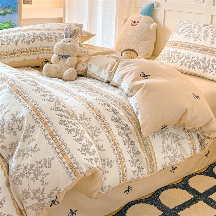 91家纺网 家纺一手货源 找家纺 澜妃 2025春夏新款12868全棉纯棉印花单被套 初夏繁花