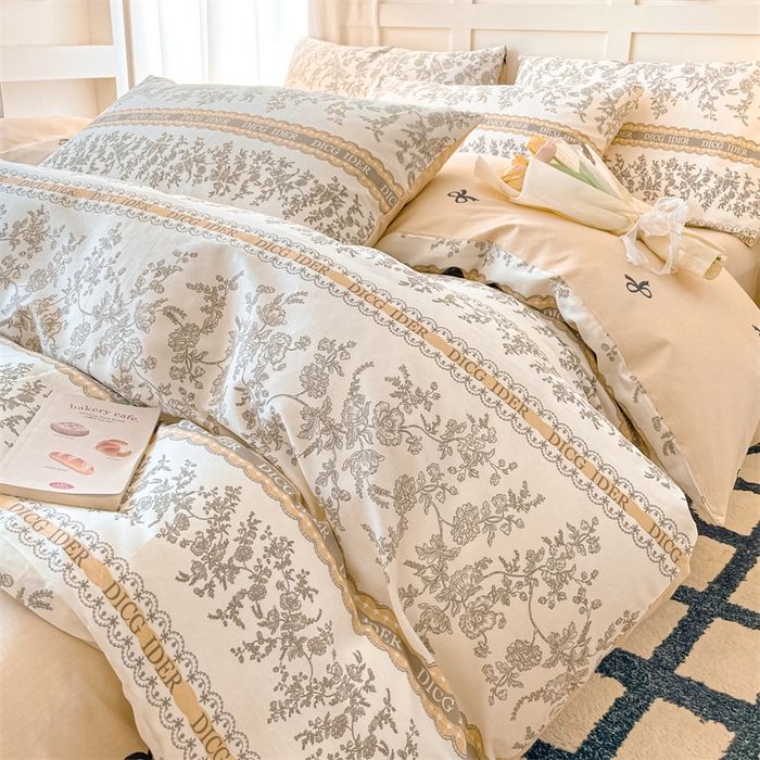 91家纺网 家纺一手货源 找家纺 澜妃 2025春夏新款12868全棉纯棉印花单被套 初夏繁花