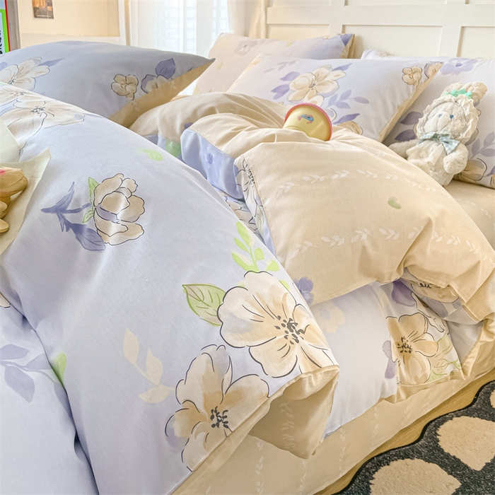 91家纺网 家纺一手货源 找家纺 澜妃 2025春夏新款12868全棉纯棉印花单被套 春日记忆